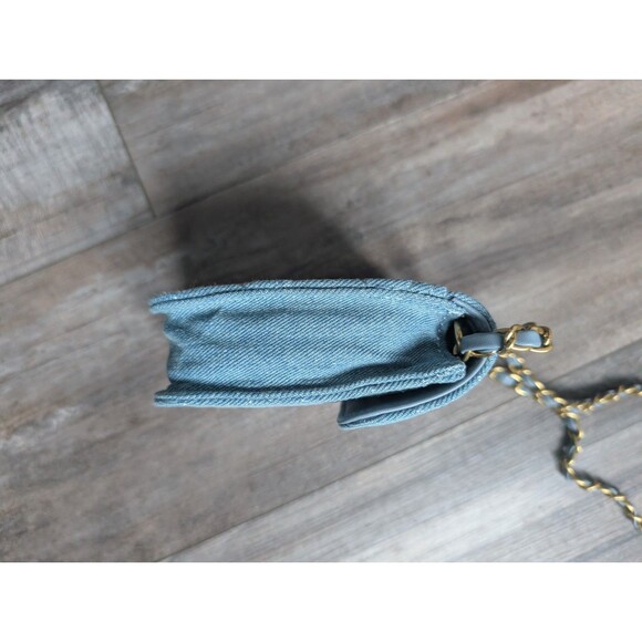Chanel Makeup GWP Blue Quilted Denim Mini Crossbody Flap Bag Gift with Purchase - Picture 5 of 10